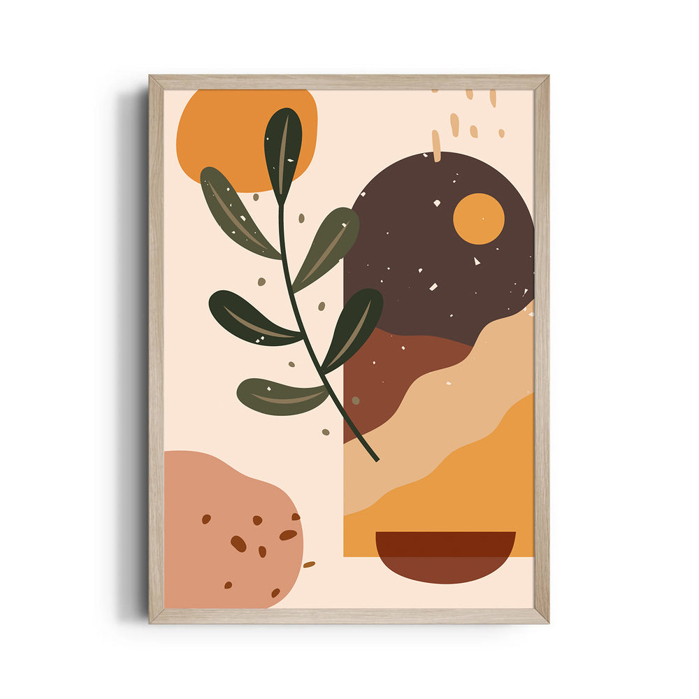 Desert Sun Botanical Harmony - Abstract Modern Art