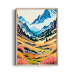 Alpine Meadow Valley – Landscape Modern Wall Art - Pillow Fights