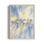 Watercolor Sky Motion — 7 Horses Vastu Art