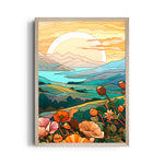 Sunrise Blossom Valley - Landscape Modern Wall Art