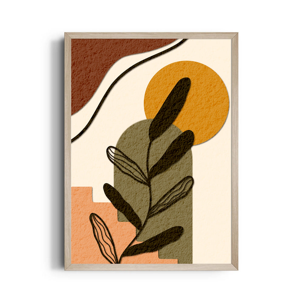 Amber Shadow Botanica - Abstract Modern Art