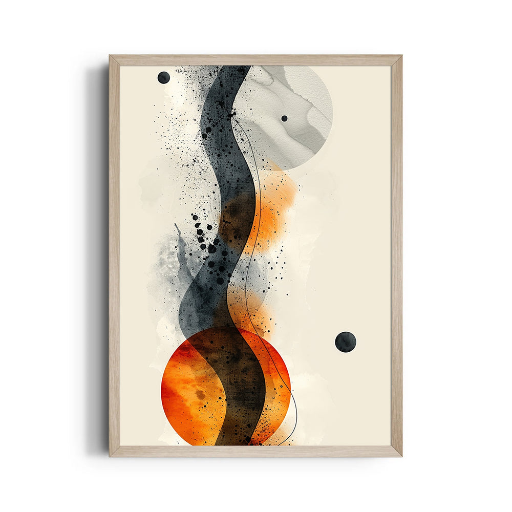 Molten Orbit Cascade - Abstract Modern Art