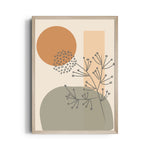 Boho Wildflower Abstract Balance - Boho Modern Wall Art