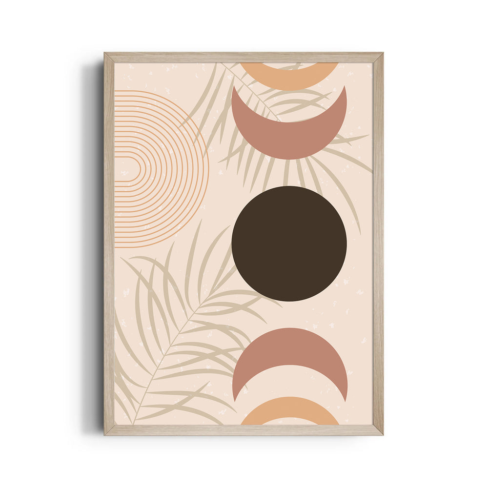 Boho Celestial Palm Abstract - Boho Modern Wall Art