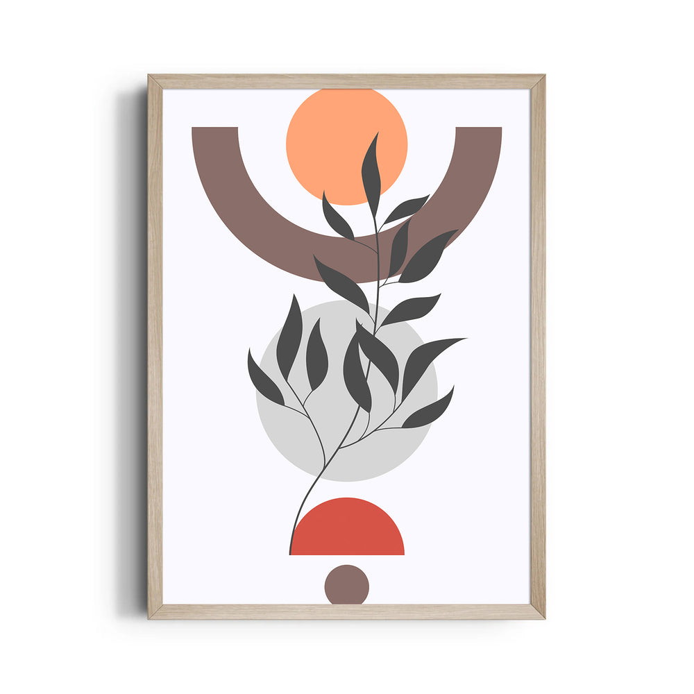 Boho Celestial Botanical Geometry - Boho Modern Wall Art