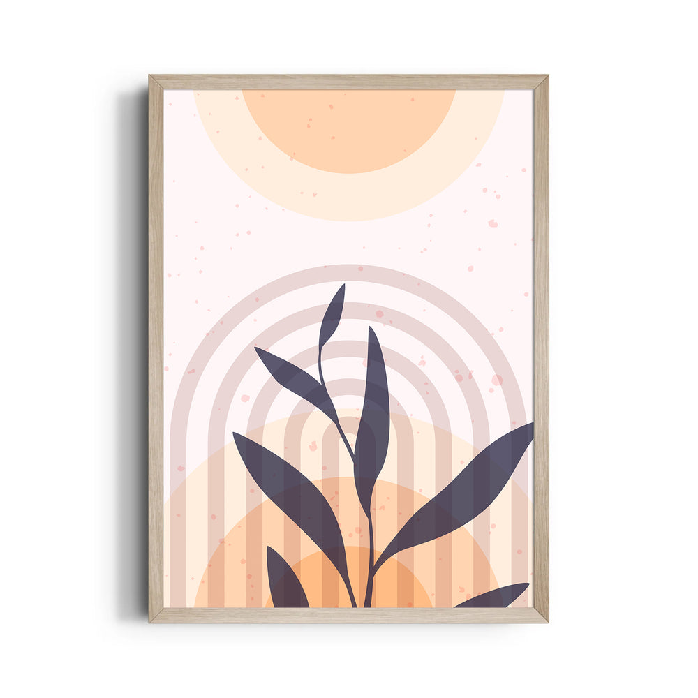 Boho Rainbow Botanical Silhouette – Boho Modern Wall Art