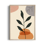 Boho Minimal Botanical Silhouette - Boho Modern Wall Art