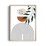 Minimal Boho Rainbow & Botanical - Boho Modern Wall Art