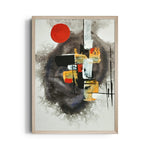 Crimson Halo Construct - Abstract Modern Art