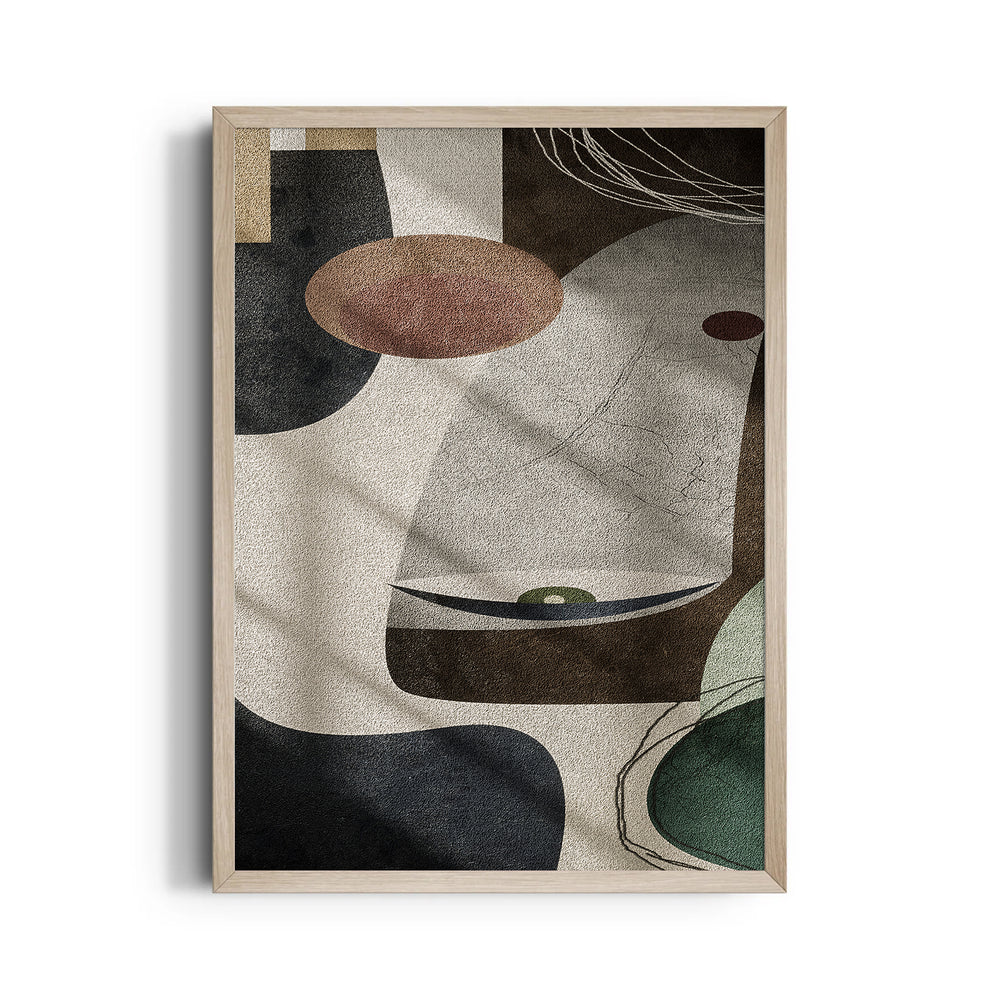 Obsidian Balance Contours - Abstract Modern Art