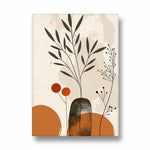 Boho Minimal Botanical Vase – Boho Modern Wall Art