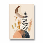Boho Lunar Botanical Landscape - Boho Modern Wall Art