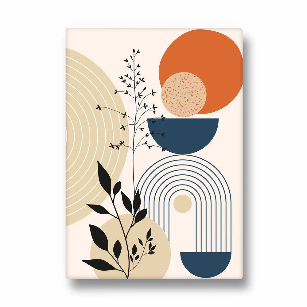 Abstract Boho Botanical Geometry - Boho Modern Wall Art