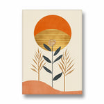 Boho Sunset Botanical Scene ??? Boho Modern Wall Art