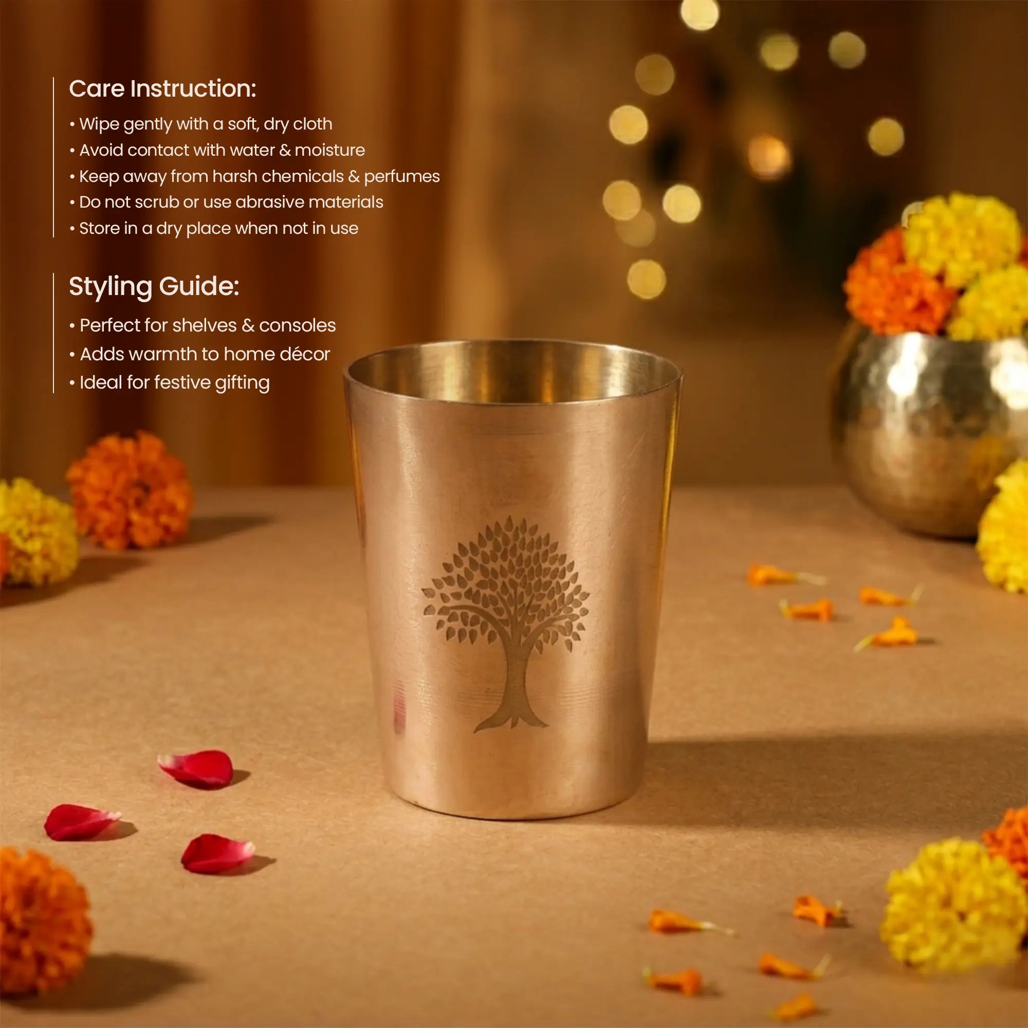 The Rajwada Royal Brass Bhojan Thali Set
