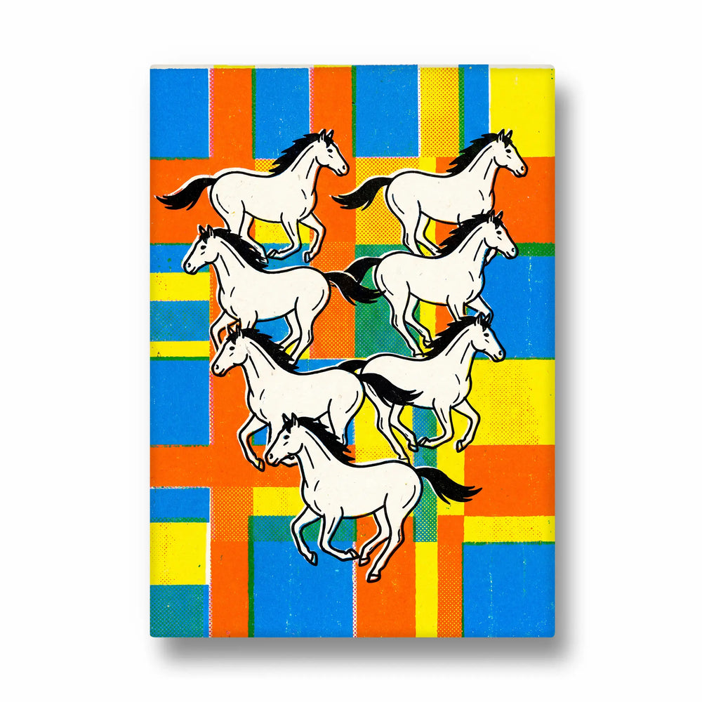 Geometric Vitality — 7 Horses Vastu Art