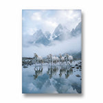 Alpine Reflection Surge — 7 Horses Vastu Art