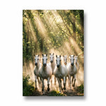 Enchanted Forest Gallop — 7 Horses Vastu Art