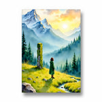 Misty Alpine Vista – Landscape Modern Wall Art - Pillow Fights