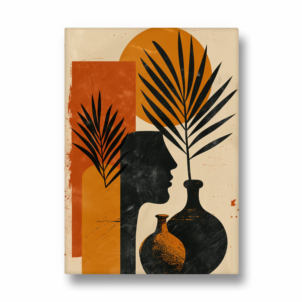 Sunset Muse Silhouette - Abstract Modern Art