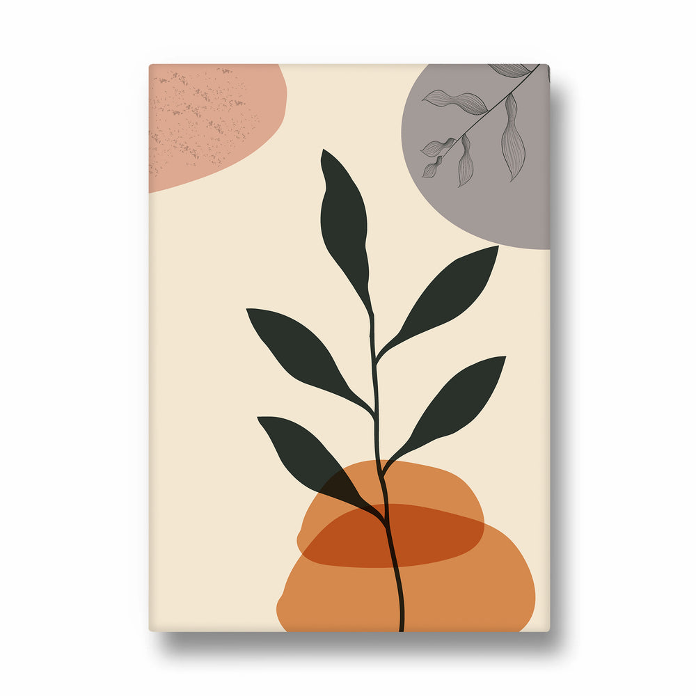 Boho Minimal Botanical Silhouette - Boho Modern Wall Art