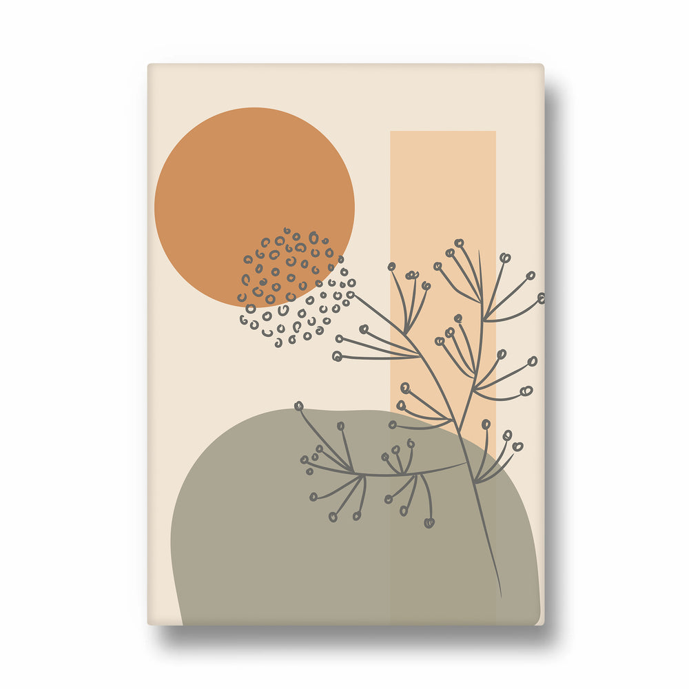 Boho Wildflower Abstract Balance - Boho Modern Wall Art