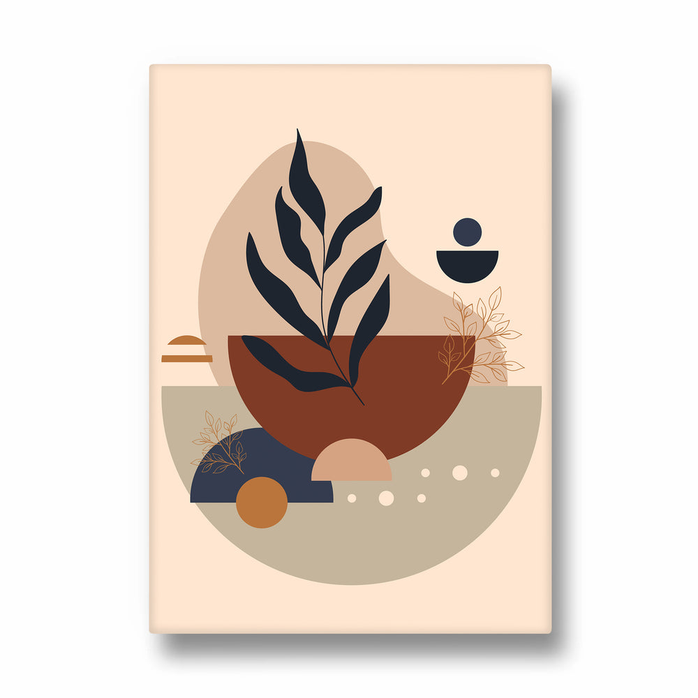 Abstract Botanical Balance - Boho Modern Wall Art