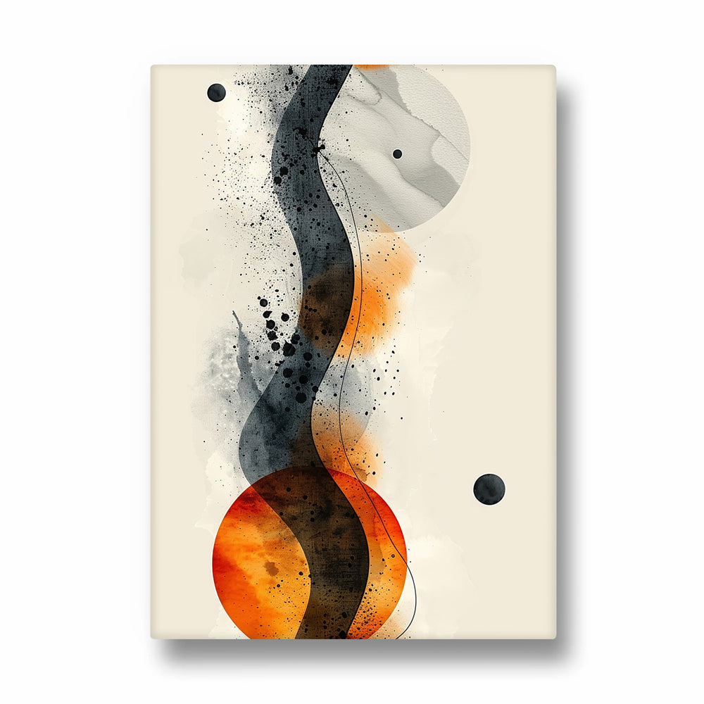 Molten Orbit Cascade - Abstract Modern Art