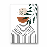 Minimal Boho Rainbow & Botanical - Boho Modern Wall Art