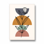 Boho Geometric Botanical Layers - Boho Modern Wall Art