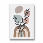 Boho Botanical Rainbow Harmony - Boho Modern Wall Art