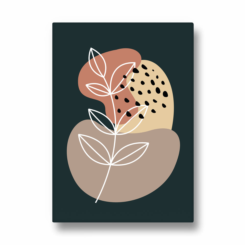 Boho Abstract Botanical Contrast - Boho Modern Wall Art