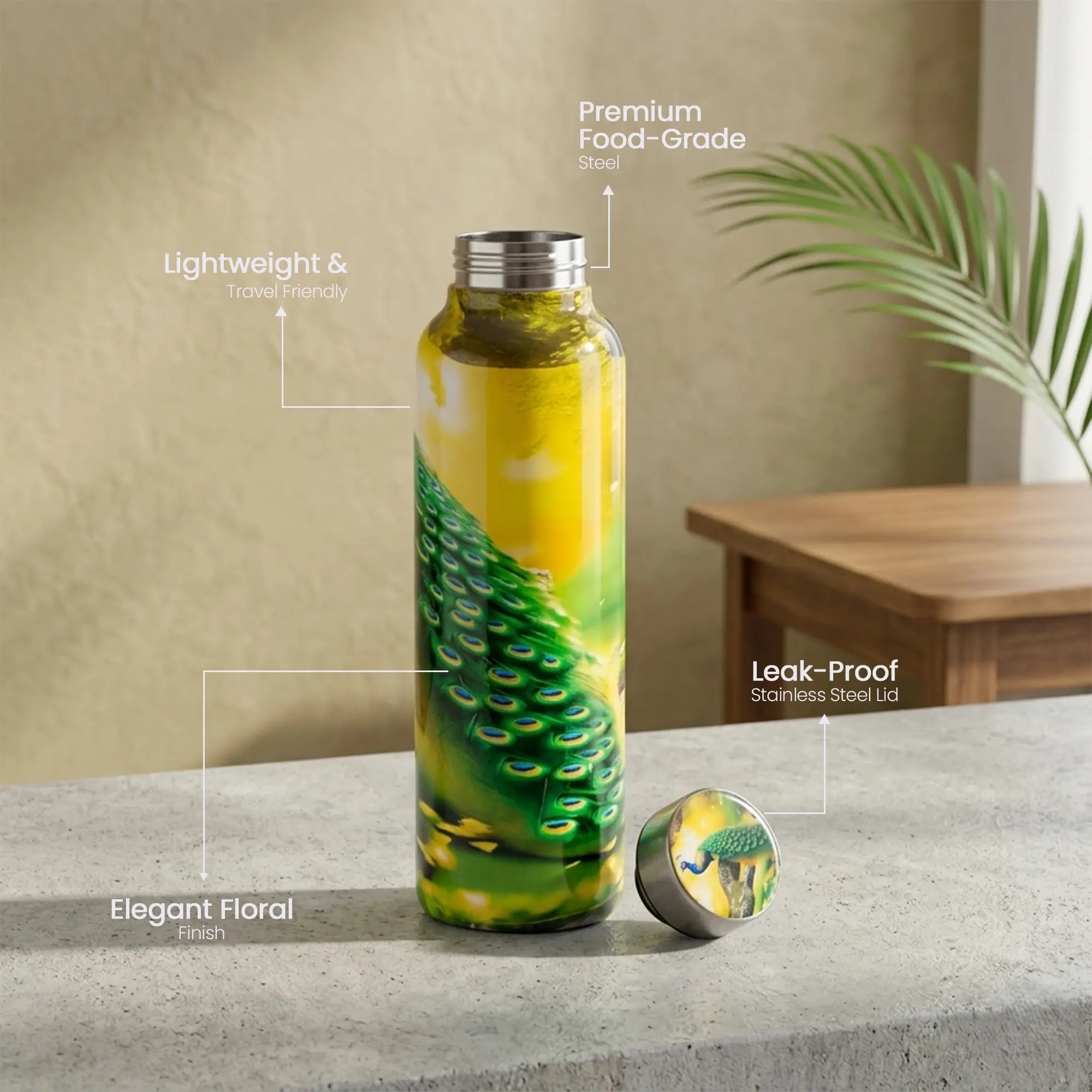 Mayura Peacock Steel Bottle