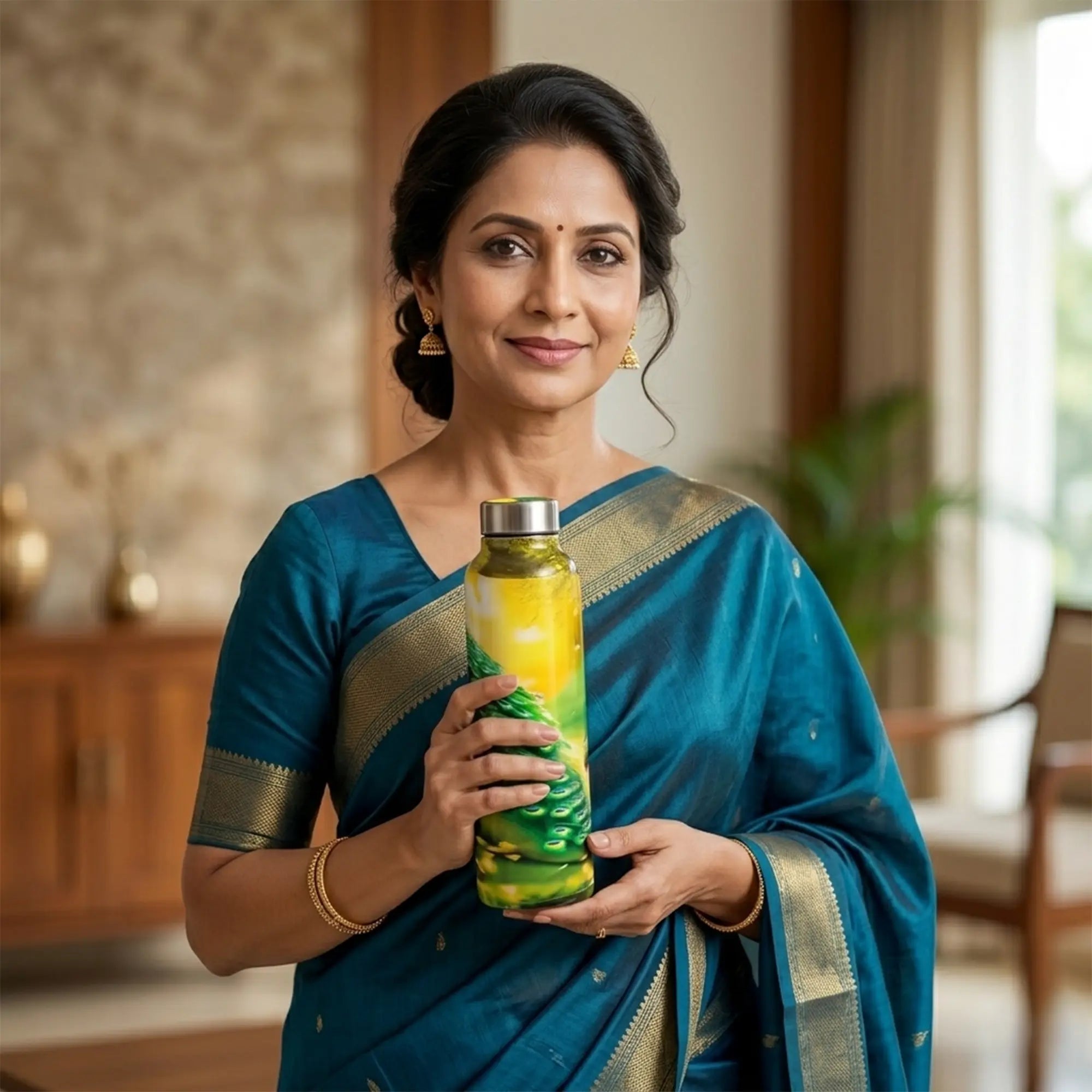 Mayura Peacock Steel Bottle