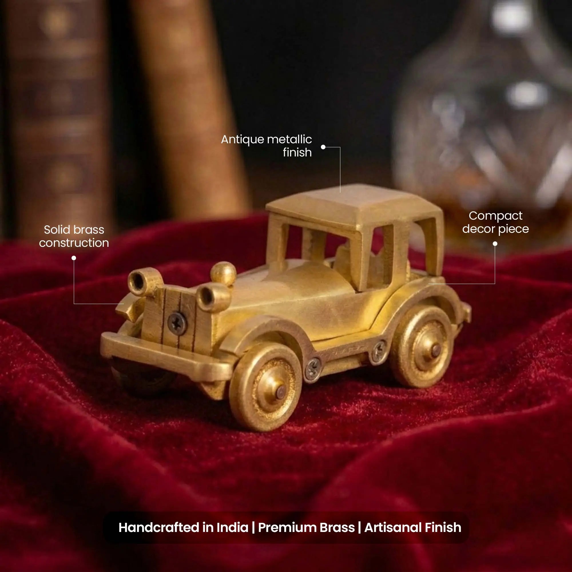 Vintage Brass Classic Car Collectible