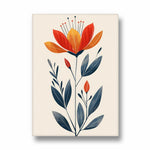 Amber Bloom Elegance - Botanical Wall Art - Pillow Fights