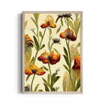 Amber Harvest Blooms - Botanical Wall Art