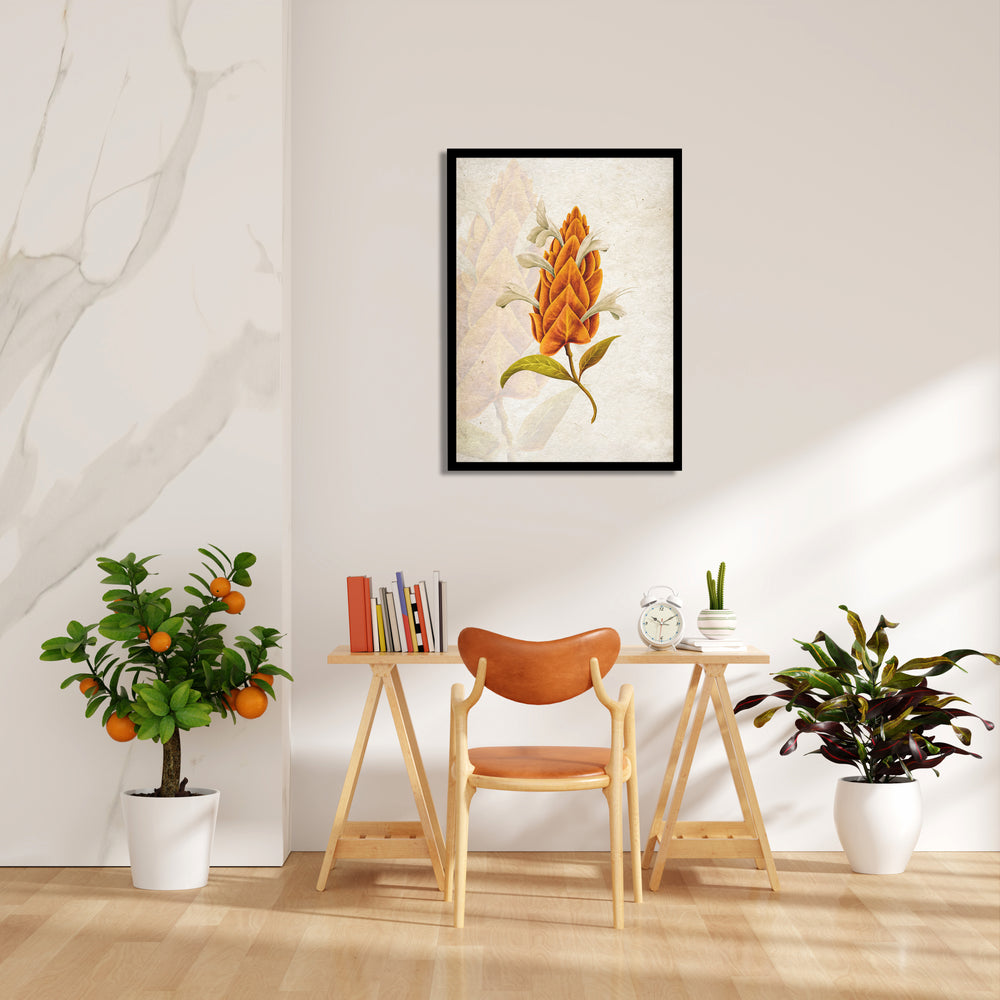 Amber Torch Blossom - Botanical Wall Art