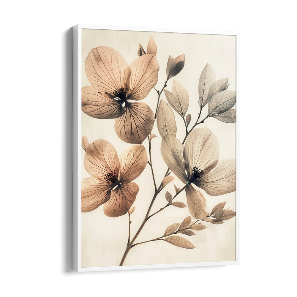 Antique Sepia Petals - Botanical Wall Art