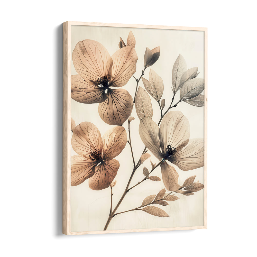 Antique Sepia Petals - Botanical Wall Art