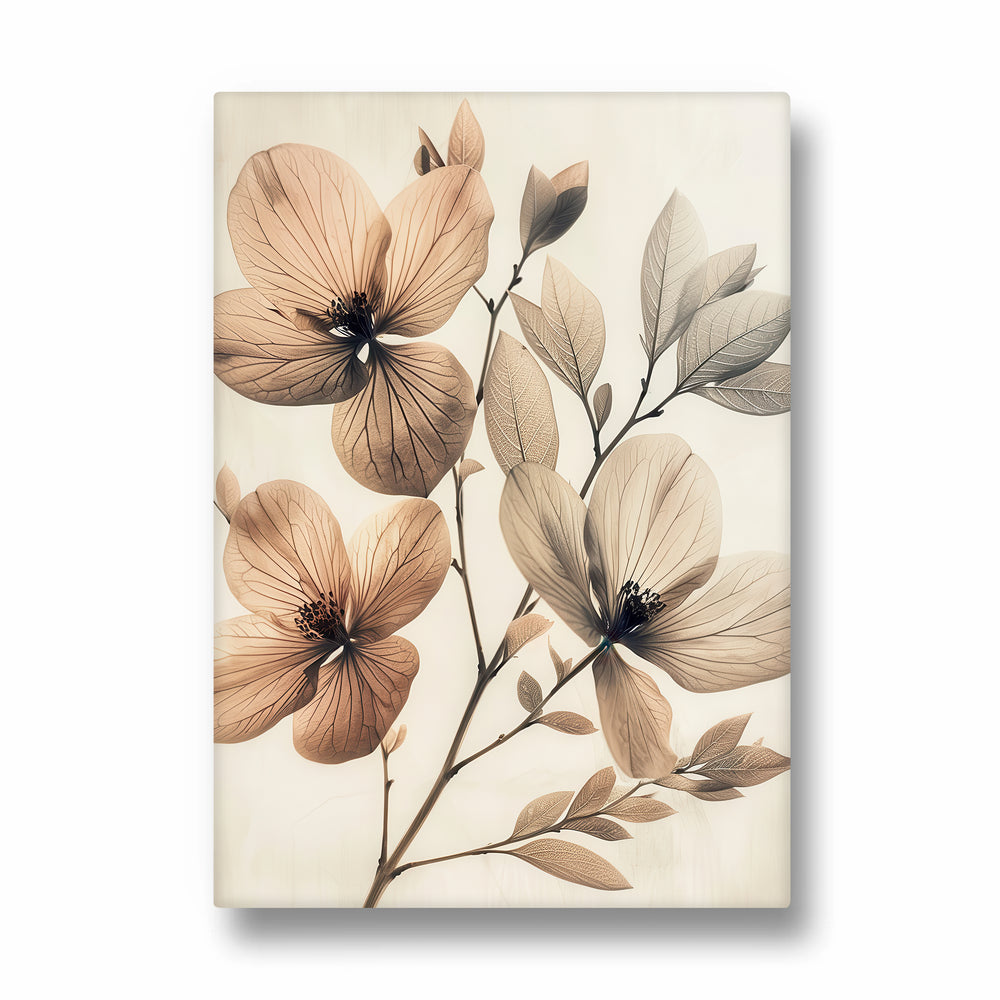 Antique Sepia Petals - Botanical Wall Art