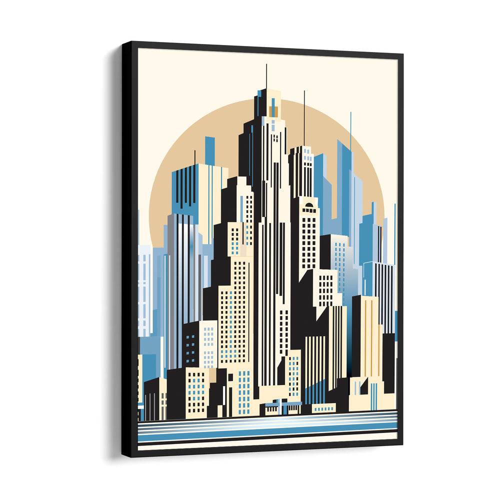 Art Deco Metro Skyline - City Wall Art