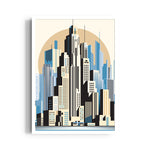 Art Deco Metro Skyline - City Wall Art
