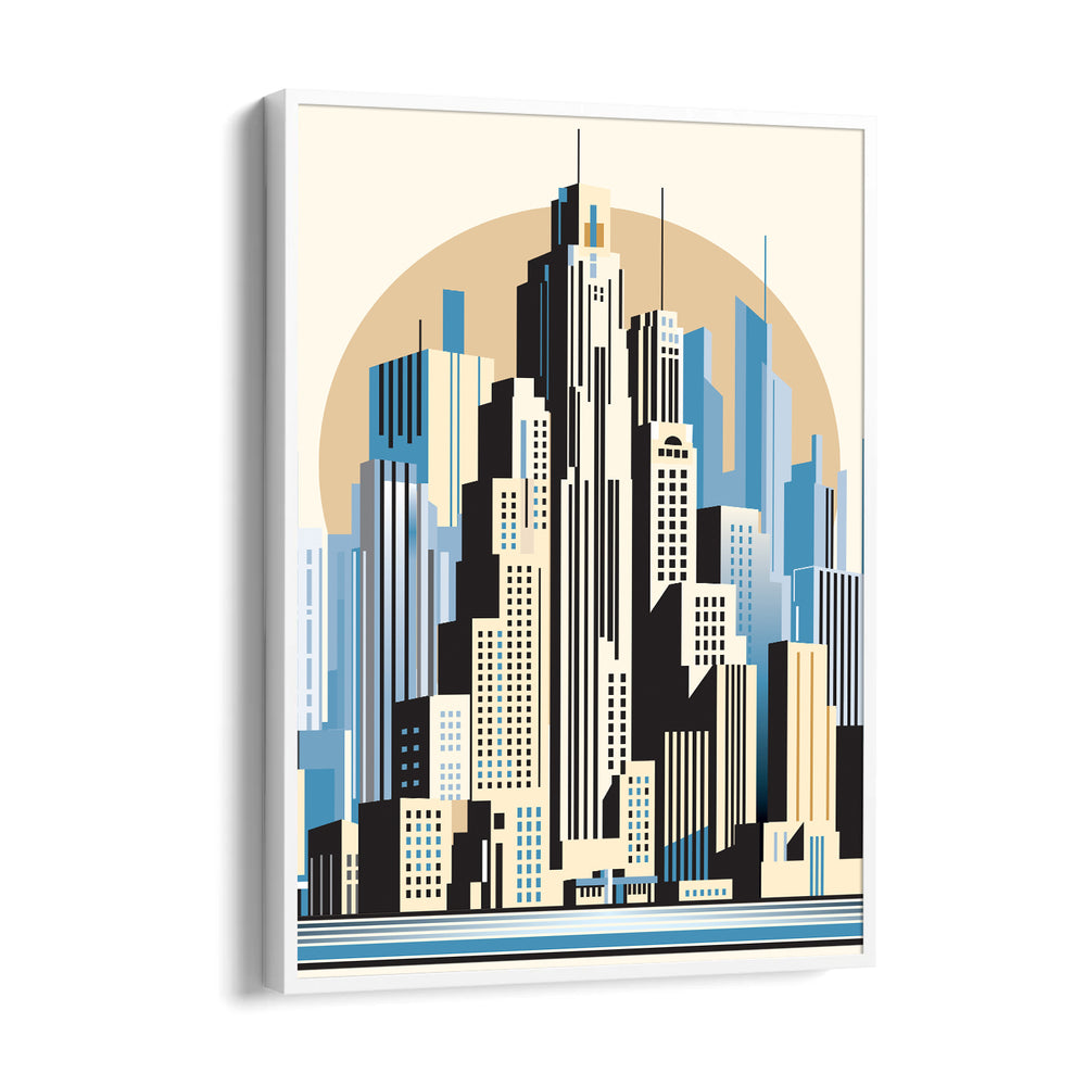 Art Deco Metro Skyline - City Wall Art