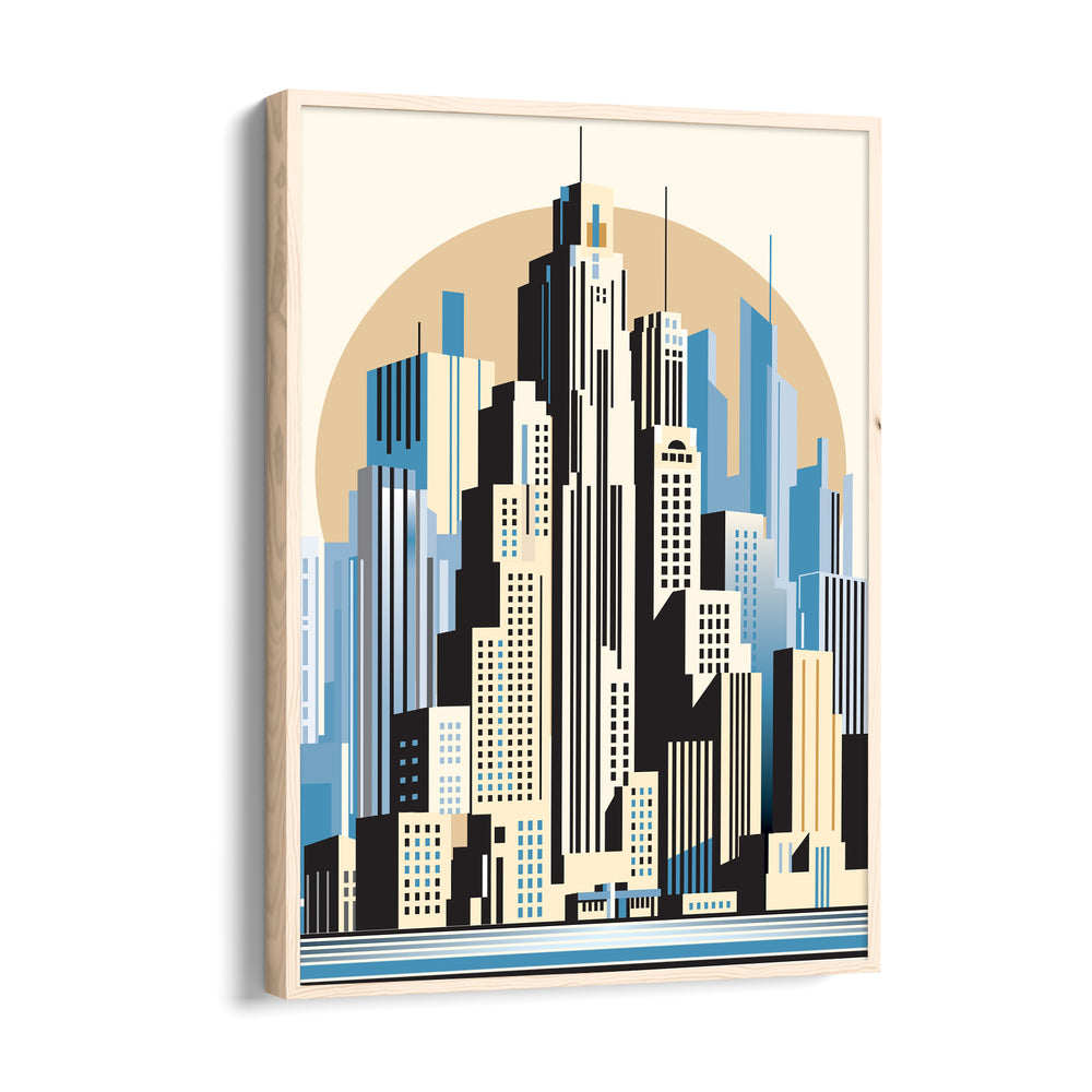 Art Deco Metro Skyline - City Wall Art