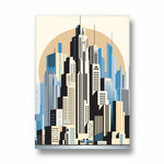 Art Deco Metro Skyline - City Wall Art
