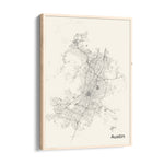Austin Urban Lines - street map wall art