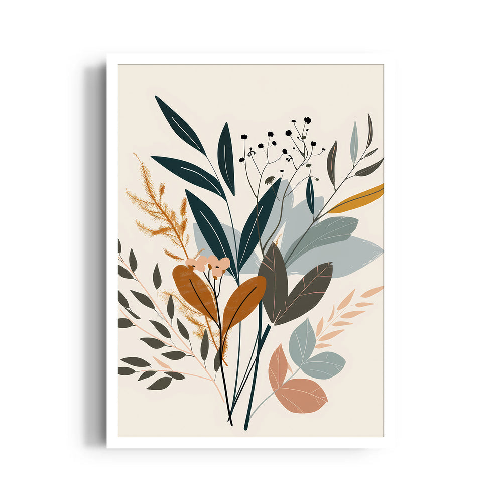 Autumn Meadow Leaves - Botanical Wall Art