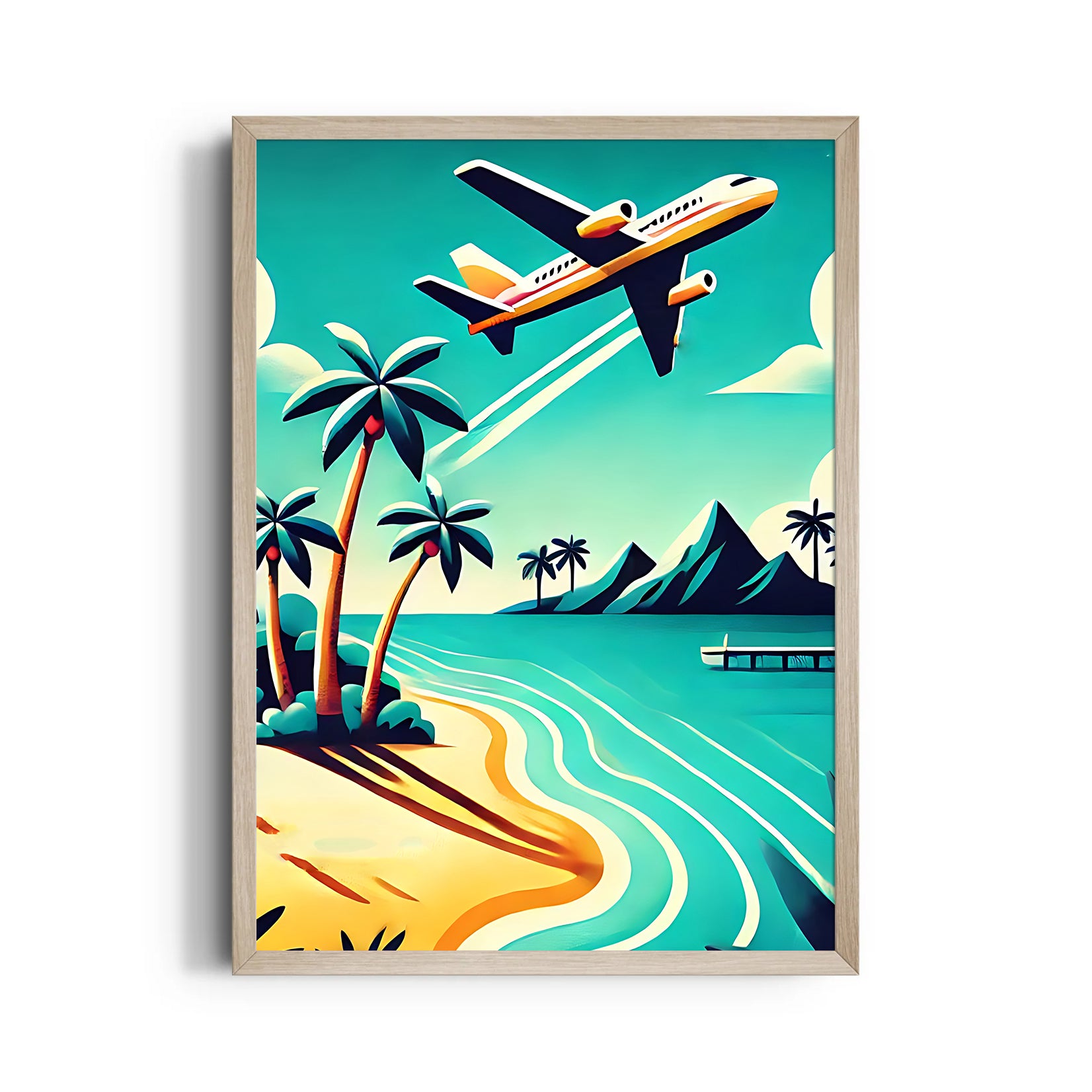 Azure Coast Takeoff - Travel Wall Art