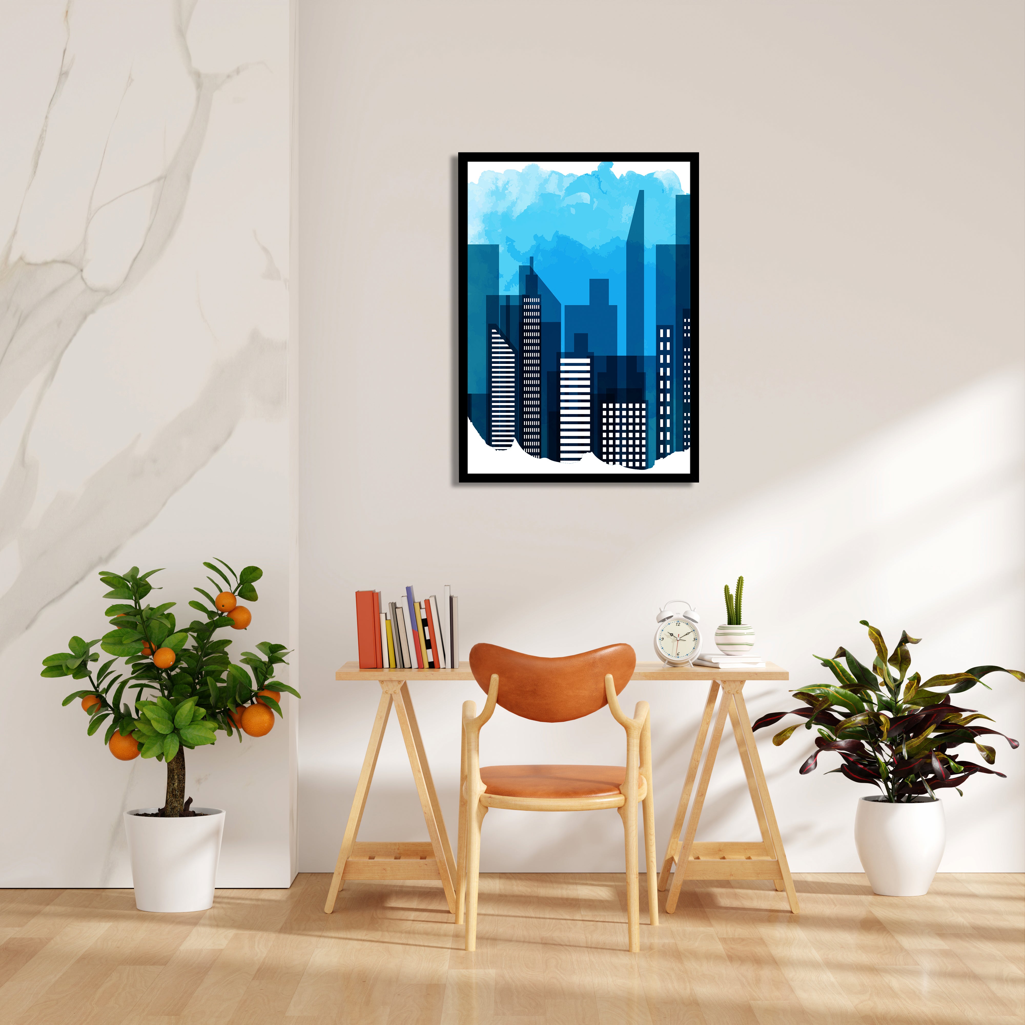 Azure Skyline Horizon - City Wall Art